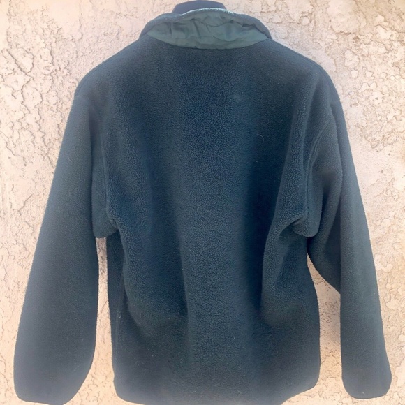 Patagonia Vintage 1990s USA Pile Fleece Jacket Dark Borealis Green Mens Medium - Picture 2 of 5